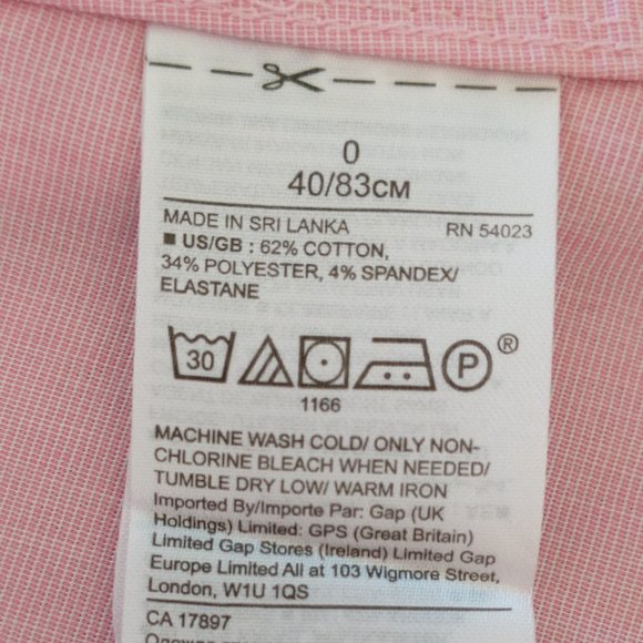 Women's Banana Republic Size 0 pink button down shirt - Riley Tailored Fit - Picture 11 of 11